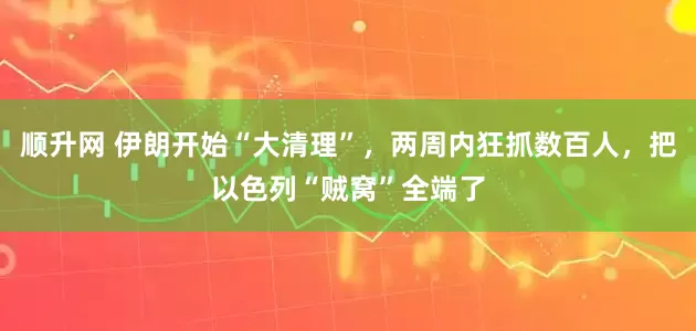 顺升网 伊朗开始“大清理”，两周内狂抓数百人，把以色列“贼窝”全端了