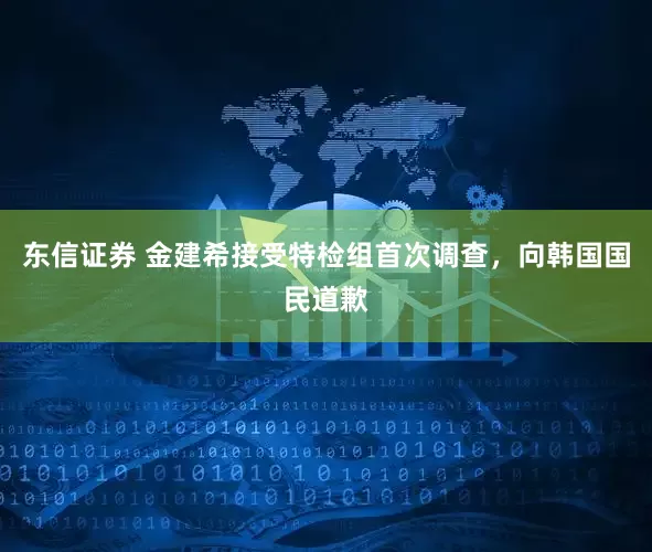 东信证券 金建希接受特检组首次调查，向韩国国民道歉